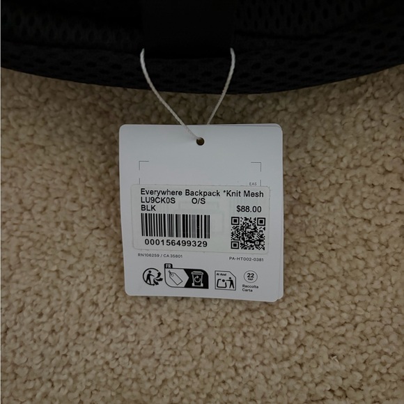lululemon athletica Black Textured Mini Backpack - Picture 3 of 5